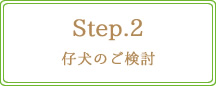Step.2　仔犬のご検討